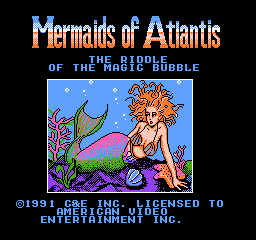 Mermaids of Atlantis - The Riddle of the Magic Bubble (USA) (Unl) Title Screen